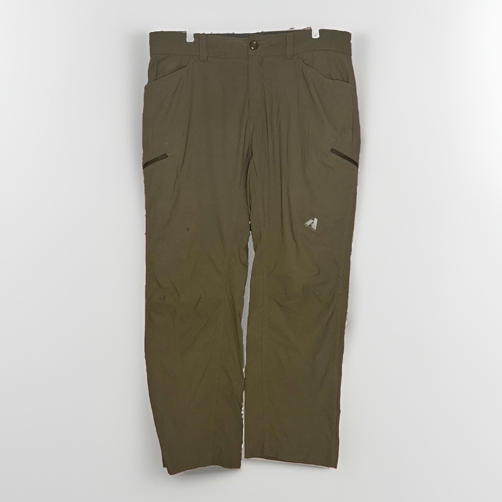 Eddie Bauer First Ascent Pants Mens 35x30 Olive Hiking Nylon Trail Cargo 36x30